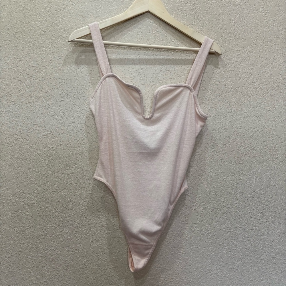 NWT Urban Outfitters | Out From Under Cozy Sweetheart Bodysuit in Beige Medium